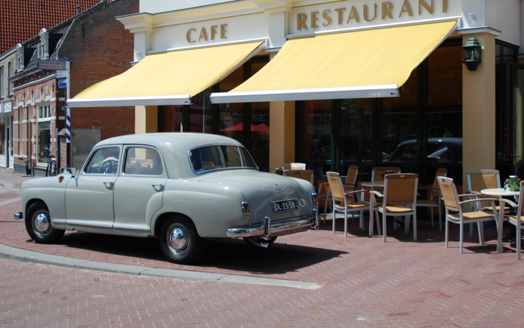 detail achterzijde Mercedes oldtimer